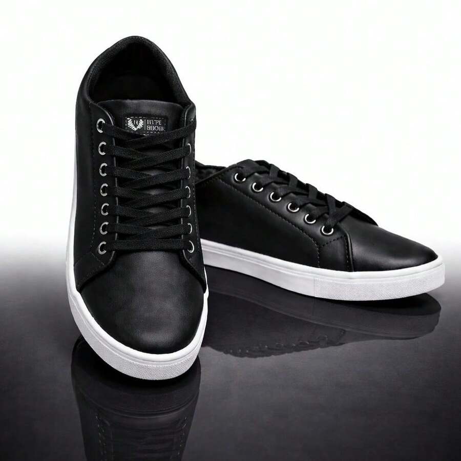 H. Shoes Casual Sneakers - Super Comfort Line - Premium Urban Style - Black - Black - View 1