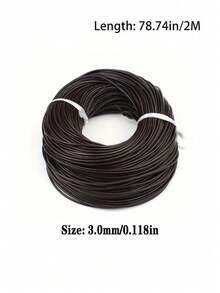 Leather Rope Vegetable-Tanned Leather Round Leather Rope Retro Genuine Leather DIY Weaving Necklace Bracelet Rope - Multicolor - View 11