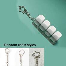 1pc Novel Interesting Keycap Style Finger Spinner Keychain, Colorful Clickable Desktop Toy, Stress Relief Anxiety Reducer, Fun Office Decor And Unique Gift Idea - Color - View 9