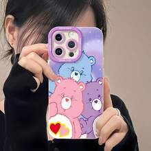 Ositos Cariñositos rosas, azules, morados y brillantes.funda de teléfono Fundas compatibles con ,Apple,VIVO,OPPO,,, y Honor.Fabricadas en silicona TPU,ofrecen protección contra golpes y caídas. - Blanco - Ver 6
