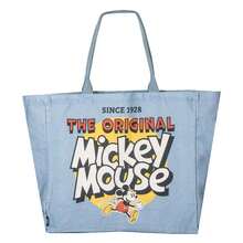 CERDÁ LIFE'S LITTLE MOMENTS Túi mua sắm Disney XL Mickey Mouse + Móc khóa túi, Túi lớn chính hãng Disney, Phụ kiện dành cho người hâm mộ - Xanh đậm - Xem 2