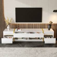 Television Stands & Entertainment Centers - White + MDF + Particle Board - View 8