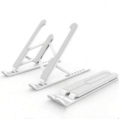 Adjustable Laptop Stand | Foldable, Portable, Sturdy ABS + Metal Support | 7-Level Height Adjustment | Excellent Heat Dissipation Design | Essential For Office, Home And Travel | Ergonomic Laptop Accessory | Fashionable And Practical Laptop Stand