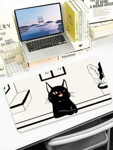 1 tấm lót chuột máy tính cỡ lớn bằng da PU họa tiết mèo hoạt hình, chống trượt, có thể giặt được, phù hợp cho chơi game, văn phòng và học tập, có thể dùng làm quà sinh nhật hoặc quà tốt nghiệp, hình vuông hoặc hình tròn. - Xem 5