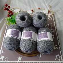 5 cuộn * 40g, sợi polyester 100% mỏng, chất liệu nhung chấm bi, thích hợp cho việc đan móc thủ công, mềm mại khi chạm vào. - A - Xem 10