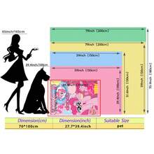 MY LITTLE PONY 1条超柔软小马宝莉印花法兰绒毯 - 非常适合办公室小憩、家居装饰、宠物依偎，卡通主题面料，宠物友好型床上用品，绝佳礼物之选，宠物爱好者的理想之选 - 彩色 - 查看 3