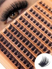 200/120pcs False Eyelashes Set, D-Curl, 8-16mm Length, Natural Look, Thick & Long, Soft & Lightweight, Reusable, Includes Adhesive & Makeup Tools, Suitable For Home, Weddings, Parties, Festivals, Travels, Spring - Multicolor - View 16