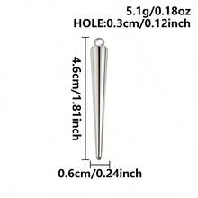 1 pieza/3 piezas Colgante de acero inoxidable 304 con baño electrolítico de oro/plata/negro de estilo minimalista y elegante, en diferentes longitudes, adecuado para hacer joyas DIY como collares, pulseras y pendientes - cono - Ver 22