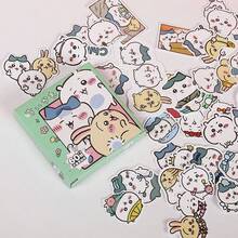 chiikawa Bộ 60 miếng dán hoạt hình dễ thương chống thấm nước, quà tặng cho năm mới, ngày Valentine, lễ Phục sinh. - Nhiều màu - Xem 2