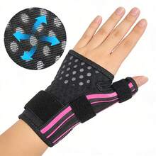 1pc Breathable Thumb Splint Brace Support For Right Hand Or Left Hand - Multicolor - View 3