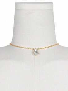 1pc Elegant Sexy Raindrop Chain Backless Necklace, Suitable For Women Any Occasion - 黃金2 - 查看 2