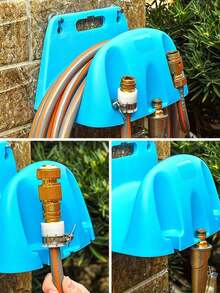 1pc Water Hose Reel Holder, Wall Mounted Hose Reel Organizer For Car Washing & Home Use - One Size Fits All - View 9