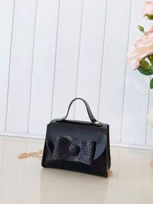 Túi vuông kiểu công chúa, túi dây thắt nơ, túi xách tay và túi đeo vai lấp lánh dành cho bé gái, lựa chọn quà tặng tuyệt vời. - A - Xem 11