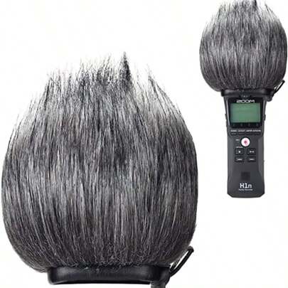 Zoom H1n Recorder Furry Outdoor Windscreen Muff, Pop Filter/Wind Cover Shield Fits Zoom H1n & H1 Handy Portable Recorder