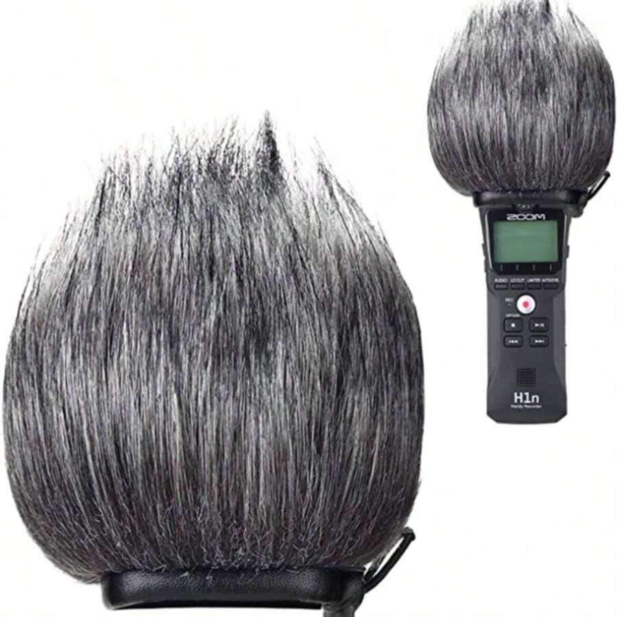 Grabadora Zoom H1n Protector de viento de felpa para exteriores, Filtro antipop/Protector de viento, Compatible con grabadoras portátiles Zoom H1n y H1 - Unitalla - Ver 1