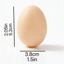 10pcs Artificial Yellow Oval Plastic Fake Eggs, Suitable For Christmas - 10 Artificial Eggs - View 5
