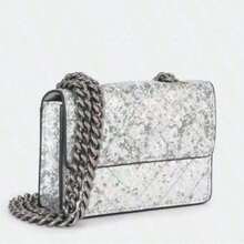 Kurt 1 Geiger 2025New Mini Crossbody Bag, Shiny And Versatile Chain Single-Shoulder French Genuine Version, Crossbody Bag, Single-Shoulder Bag.Suitable For Use In Winter. Suitable As A Gift To Give To Others.Crossbody Bags For Women.Christmas Gifts.Gifts For Women.Purses And Bags Women.Bolsas Elegantes Para Mujer.Carteras.Christmas Gift,Christmas Gift For Girlfriend, - 白色 - 查看 1