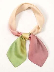 1pc Ombre Gradient Print Bandana Scarf, Square Shawl For Hanging, Decorating Or Daily Wear For Dress - 彩色 - 查看 3