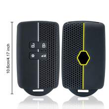 适用于雷诺 Captur Koleos Kadjar Arkana Megane Dacia Duster Sandero Stepway 的优质柔软硅胶汽车钥匙套/遥控器保护套 - A - 查看 4