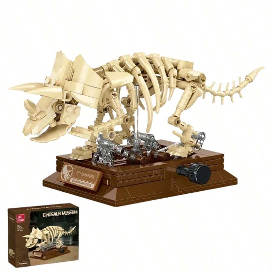 3D Dinosaur Assembly Model Set, Including T-Rex, Triceratops, Brachiosaurus And Other Dinosaur Sculptures, Suitable For Home And Office Desk Display, Ideal Adult Holiday Souvenir Gift - Multicolor - View 1