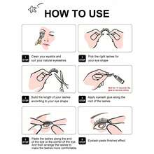 10-Pair Set Of Half-Strip False Eyelashes, Featuring Transparent And Black-Line Stem Designs For A Natural Cat-Eye Effect.Mixed Lengths Of 5-13mm, Made From Soft Faux Mink Material.Multi-Pair Packaging Suitable For Daily Wear And Various Special - HG-a08-yellow - View 5