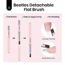 Beetles 2 Pcs Low Heat Hard Gel Kit, Mint Sheer Clear 9 In 1 Apex Building Sculpting Gel, High Hardness Nail Extension Gel, Salon Professional UV LED Cured Manicure Supplies - 2 Pcs Nail Extension - 查看 7