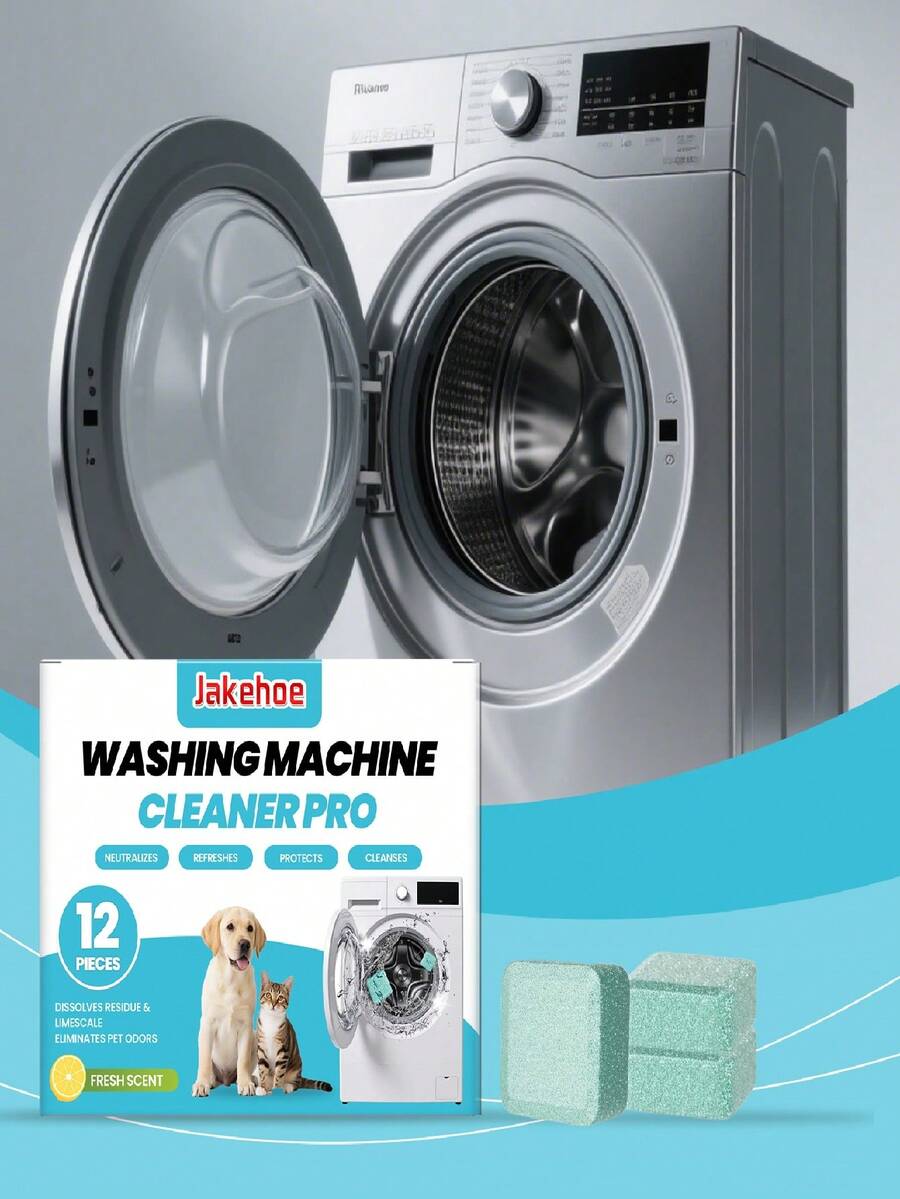 Washing Machine Cleaner Tablets, Deep Cleaning Laundry Detergent Sheets, Strong Deodorizing And Descaling, Stain Removal, Highly Effective Drum Cleaning