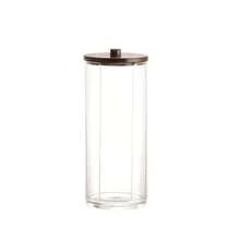 1/3 Packs Cotton Swab/Ball/Pad Holder, Apothecary Jar, Clear Bathroom Containers Dispenser For Storage Box Bathroom Storage Organizer Brown Wood Lids - Multicolor - View 11