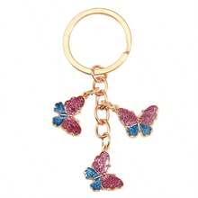 3 pièces/set Porte-clés papillon pailleté coloré et rêveur, décoration de sac/vêtement colorée et délicate, cadeau réfléchi pour amis, collègues, meilleurs amis, mère, père, remise de diplôme et enseignant - Multicolore - Voir 5
