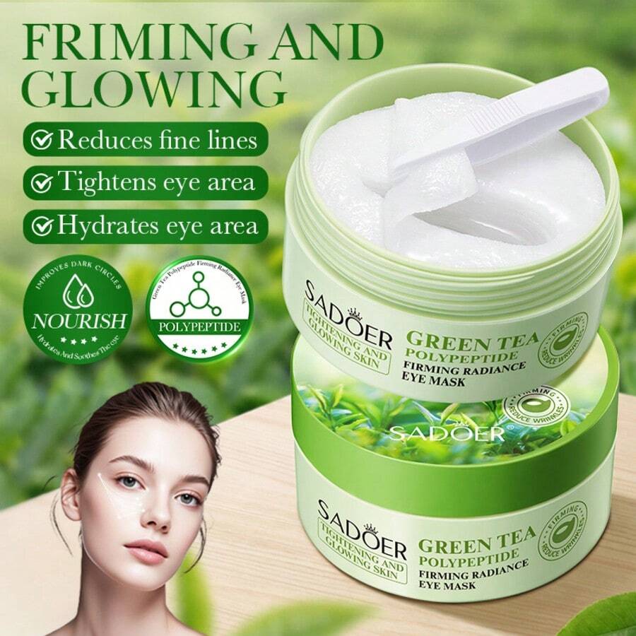 80 miếng mặt nạ mắt peptide trà xanh, giúp săn chắc và làm sáng vùng mắt, dưỡng ẩm và nuôi dưỡng da vùng mắt, giảm quầng thâm và nếp nhăn, làm mịn da quanh mắt, phù hợp cho cả nam và nữ. - trà xanh - Xem 1