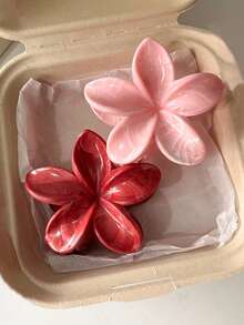 Bộ 2 kẹp tóc/1 kẹp tóc nữ hình hoa dâm bụt 7.3cm, màu hồng và đỏ tía, chất liệu nhựa nhẹ, thích hợp cho các hoạt động hàng ngày, đi chơi, dự tiệc, đi làm, nghỉ mát, buộc tóc đuôi ngựa, búi tóc, rửa mặt, trang điểm, phối đồ. Kẹp tóc thanh lịch, kẹp tóc mùa hè, phụ kiện cần thiết cho kỳ nghỉ. - Nhiều màu - Xem 1