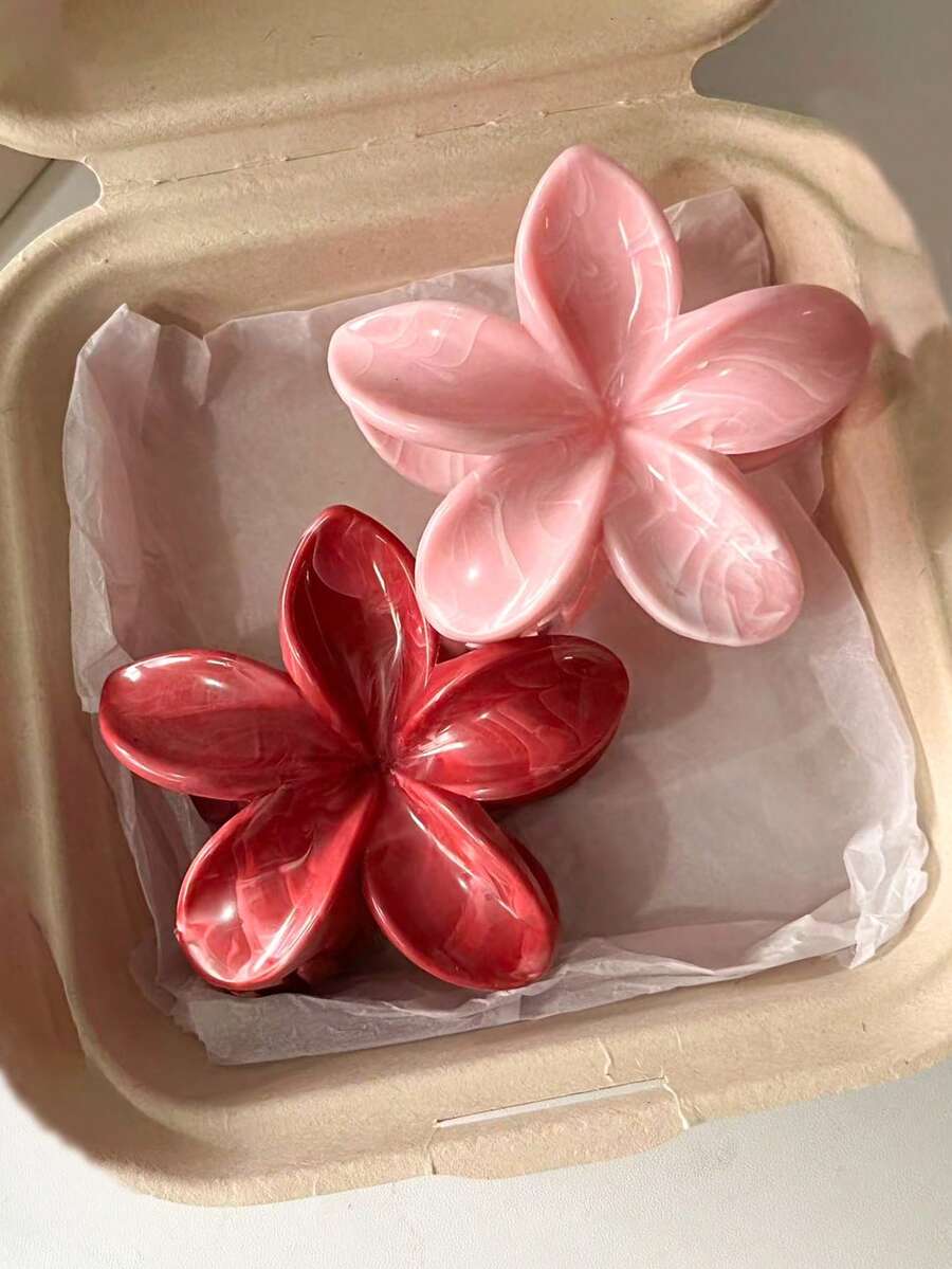 Bộ 2 kẹp tóc/1 kẹp tóc nữ hình hoa dâm bụt 7.3cm, màu hồng và đỏ tía, chất liệu nhựa nhẹ, thích hợp cho các hoạt động hàng ngày, đi chơi, dự tiệc, đi làm, nghỉ mát, buộc tóc đuôi ngựa, búi tóc, rửa mặt, trang điểm, phối đồ. Kẹp tóc thanh lịch, kẹp tóc mùa hè, phụ kiện cần thiết cho kỳ nghỉ. - Nhiều màu - Xem 1