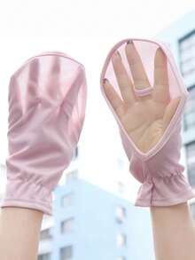 1 par de guantes cortos de mujer para primavera/verano, adecuados para conducir a diario, montar en bicicletas eléctricas, protección UV, guantes sin dedos para dar sombra, cubiertas protectoras, guantes con dedos ganchudos, unisex, para actividades al aire libre, regalo de vacaciones, festival, fiesta - Multicolor - Ver 8