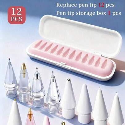 Ngòi bút thay thế, tương thích với Apple Pencil Pro, ngòi kim loại mảnh, phù hợp với Apple Pencil thế hệ thứ 2 và thứ 1/Apple Pencil USB-C, bộ ngòi chính xác, chống mài mòn, đóng gói hộp quà, thích hợp làm quà tặng cho mẹ, gia đình, bạn bè, sinh nhật, ngày lễ và các dịp khác.