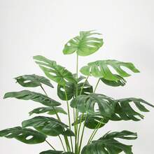 Artificial Monstera Plant, Faux Palm Tree, Plastic Turtle Leaf Green Plant, Home Garden Indoor Office Decor, Large Indoor Artificial Monstera Plant, Home Office Living Room Garden Decoration, Room Decor, Halloween Decor, Back To School, Autumn Decor - Monstera Deliciosa - View 9