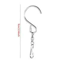 10 pièces/set Crochets rotatifs à 360°, pinces de suspension pivotantes en acier inoxydable - Crochets en forme de S montés au mur, rotatifs, convenant pour suspendre des carillons éoliens, des toupies éoliennes, des torsades de cristal - Installation facile, durable et résistant à la rouille, convenant pour la cuisine, la chambre, les outils de fête, les carillons éoliens extérieurs, les accessoires de décoration de la maison, design à la mode, structure robuste, décoration de jardin - brancher - Voir 5