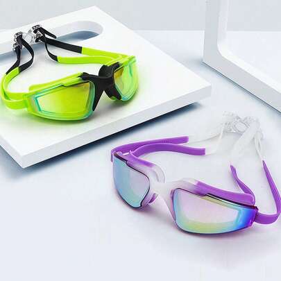 Kính bơi thi đấu chuyên nghiệp dành cho người lớn, chống nước, chống sương mù, chống tia UV, độ phân giải HD, phù hợp cho nam và nữ, kính bơi thi đấu và tập luyện.