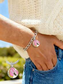 1件简约独特925纯银春日花朵兔子吊坠，妈妈专属DIY吊坠，精致首饰，男女皆宜 - 集合 - 查看 2