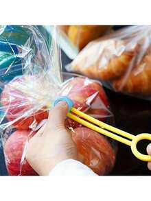 1/3/6/12pcs Tricolor Food Preservation Zipper Clips, Creative Food Sealing Buckle, Wire Storage Cord Organizer, Kitchen Storage & Preservation Tools - Multicolor - View 4