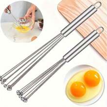 1pc Stainless Steel Ball Whisk - Rust-Resistant Beaded Whisk With Multi-Loop Beads And Ring Metal Wire End, Dishwasher - Handheld Mini Mixer, Suitable For Baking, Cake Batter, Meringue, Souffle - Ideal Kitchen And Holiday Gift, Hand Mixer, Dough Whisk, Kitchen Whisk - View 2