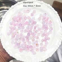 新款冰晶透明浅色四叶草DIY手工珠子，珠子分离配件，耳环，发夹，手工串珠头饰材料 - 彩色 - 查看 19