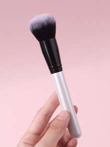 1 pieza Juego de brochas de maquillaje suaves y esponjosas, para polvos, rubor, iluminador y contorno, regalo de vacaciones para mujeres - Blanco - Ver 7
