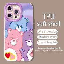 Ositos Cariñositos rosas, azules, morados y brillantes.funda de teléfono Fundas compatibles con ,Apple,VIVO,OPPO,,, y Honor.Fabricadas en silicona TPU,ofrecen protección contra golpes y caídas. - Blanco - Ver 5