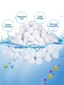 500g/200g Pool Filter Balls For Sand Filters, Reusable Pool Sand Filter Balls (Replaces Of Sand), Efficient Water Filtration Pool Filter Balls For Swimming Pools, Filter Pumps - A - View 4