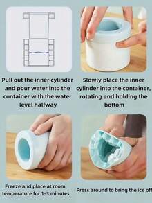 1pc Silicone Tray With Lid, Cylindrical Mold, Ice Maker Mold, Summer, Ice Maker, Simple Kitchen Tool, Easy Release Squeeze-Style Ice Cup, Stackable Ice Tray, Silicone Material, Quick Freezing, Beverage Cooler, Home Bar Tool, Holiday Party, Summer Drink, Adult Use, Multifunctional Ice Maker, Kitchen Accessory - Multicolor - View 9