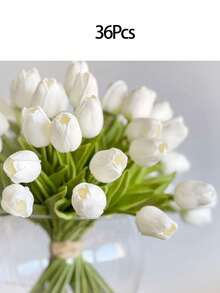 Bó hoa tulip nhân tạo màu trắng tinh tế, sống động như thật, gồm 1/5/10/20/30/40 bông - Thích hợp trang trí phòng ngủ, phòng khách, đám cưới, tiệc tùng, Ngày Valentine, Ngày của Cha, Lễ tốt nghiệp, Ngày của Mẹ, Lễ Phục Sinh và làm quà tặng cho bạn gái. - trắng - Xem 18