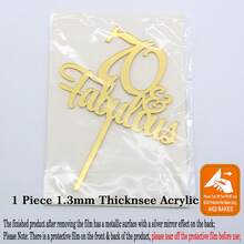 1 chiếc phụ kiện trang trí bánh số bằng acrylic vàng, số 10/18/30/40/50/60/70/80/100, trang trí bánh sinh nhật tuyệt vời cho tiệc kỷ niệm, que cắm bánh tráng gương có thể tái sử dụng để trang trí bánh. - Xem 24