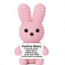 1pc Rabbit Shaped Easter Basket Filler, Suitable For Young Girls And Children, Can Be An Gift, Suitable For Female Friends And Daughters' Birthday Gifts, Handmade Crocheted Rabbit Easter Egg Decor Stuffing - 彩色 - 查看 6