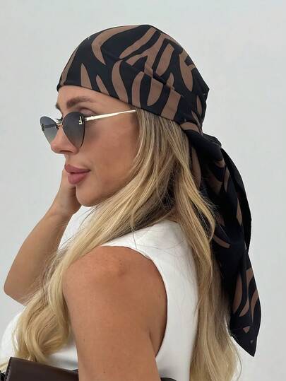 百搭休闲全印花头巾