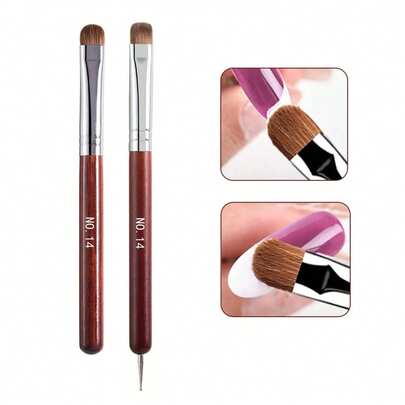 1 bút tạo hình nối móng acrylic, dụng cụ vẽ móng nghệ thuật bằng gel UV, kích thước 14.